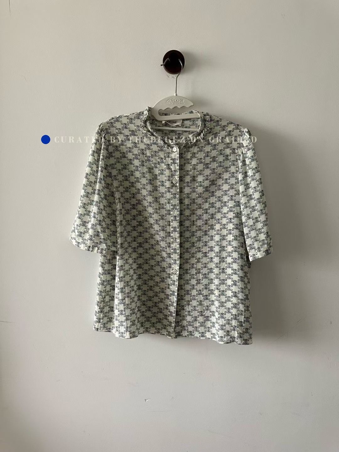 Celine Celine Triomphe All-Over Print Short-Sleeve Shirt Size S / US 4 / IT 40 - 1 Thumbnail