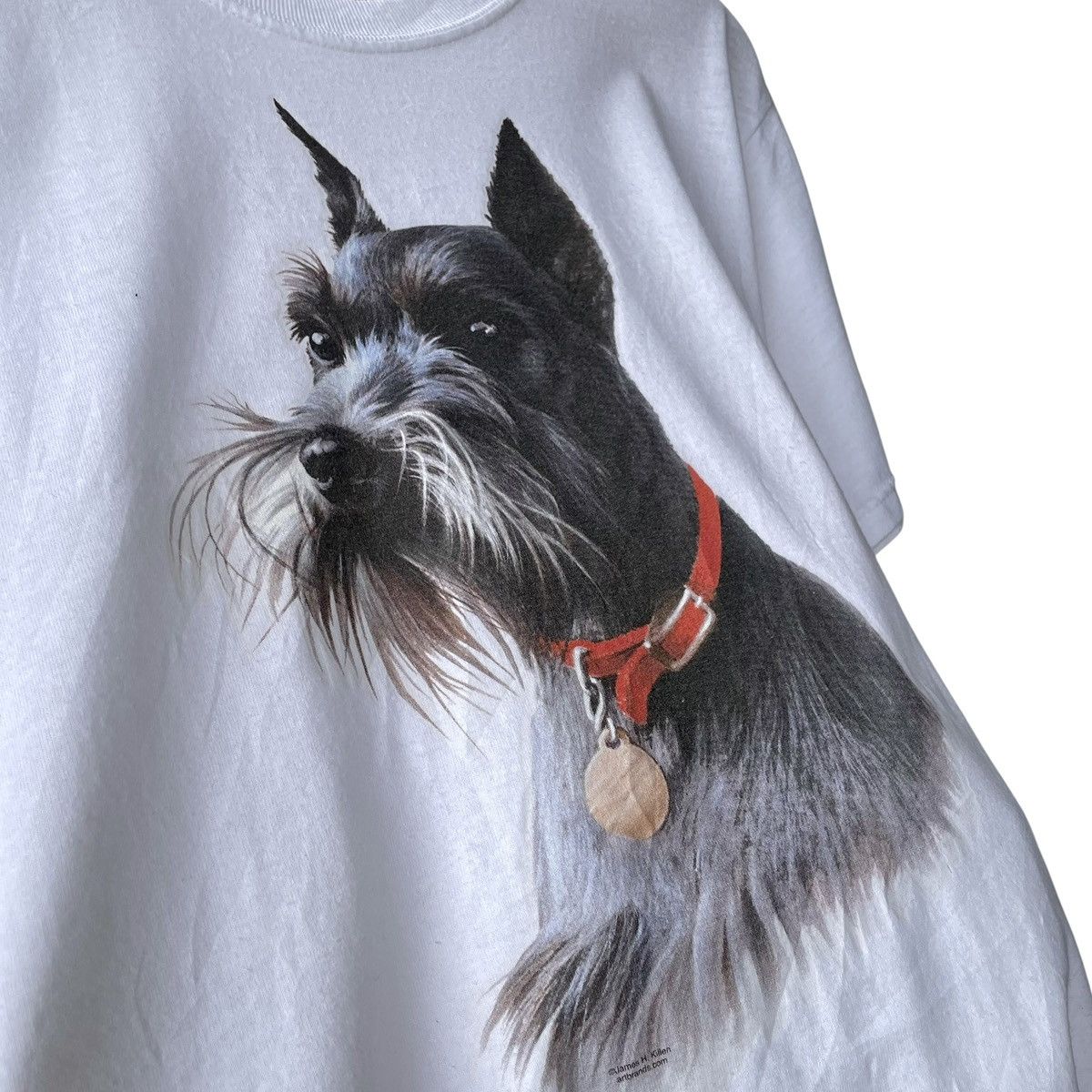 Vintage James H Killen Vintage 2000s Realistic Dog Drawing Art Tee Size US M / EU 48-50 / 2 - 4 Thumbnail