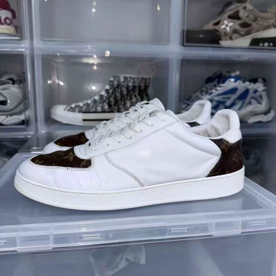 Louis Vuitton LV Rivoli Monogram Sneakers White Brown Size 42 Size US 8 / EU 41 - 5 Thumbnail