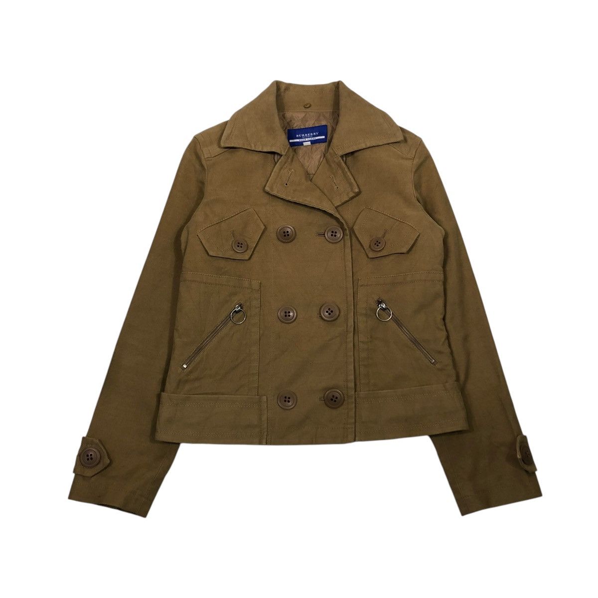 Burberry 🔥RICH BROWN CHORE CROPPED BIKER JACKET BURBERRY LONDON Size XS / US 0-2 / IT 36-38 - 1 Thumbnail