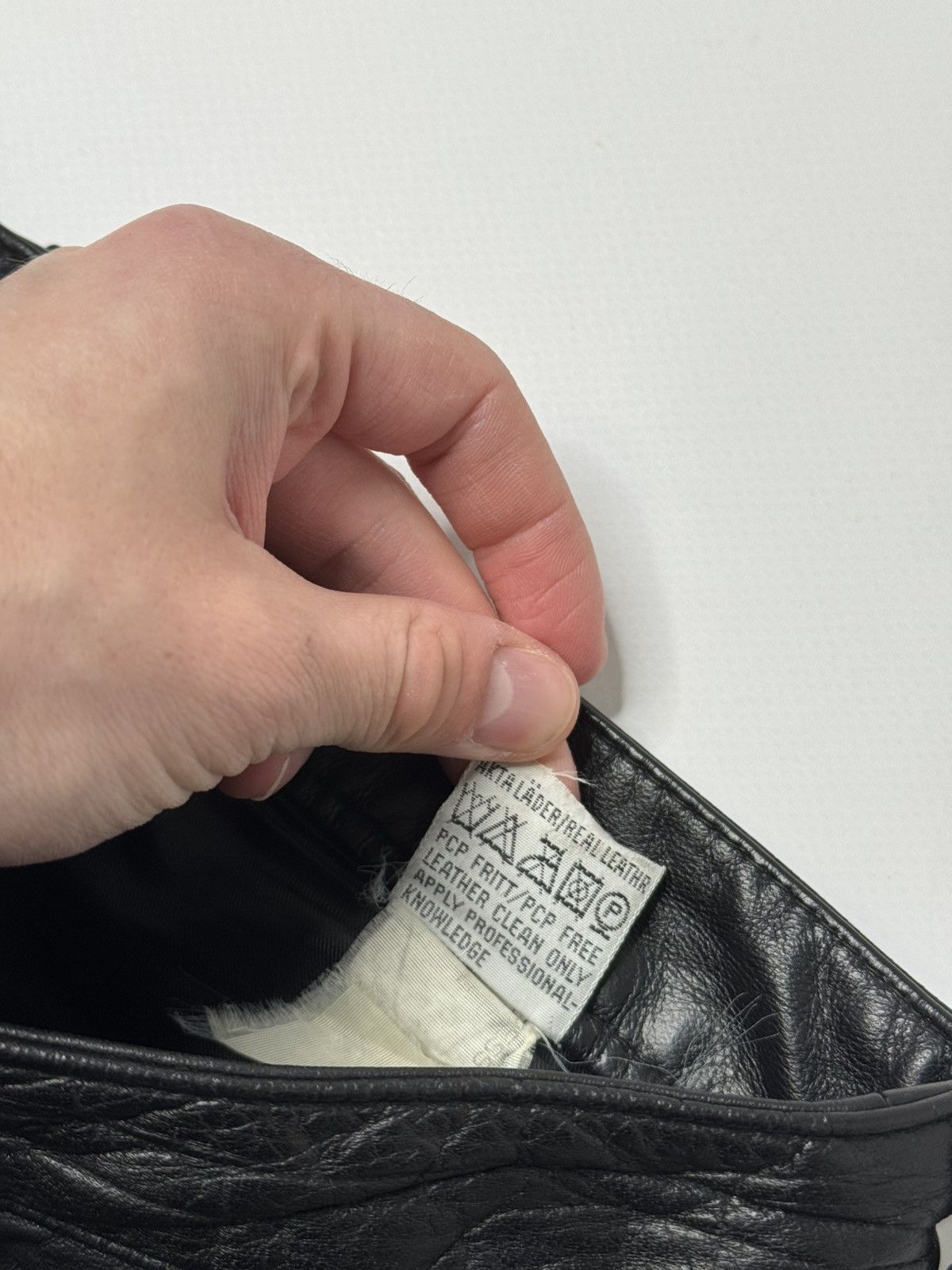 Vintage Vintage avant garde genuine leather pants y2k rick if6was9 Size US 30 / EU 46 - 6 Thumbnail