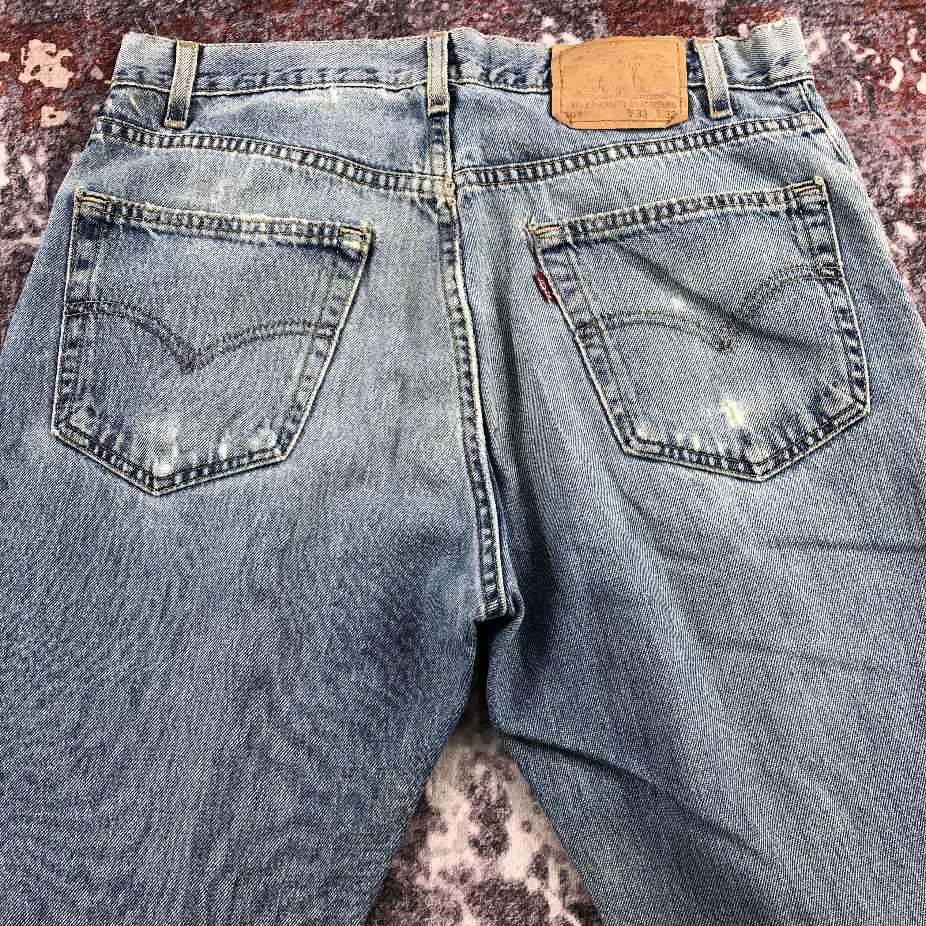 Levi's × Vintage Vintage 90s Ripped Levis 505 Jeans-JM2451 Size US 34 / EU 50 - 5 Thumbnail