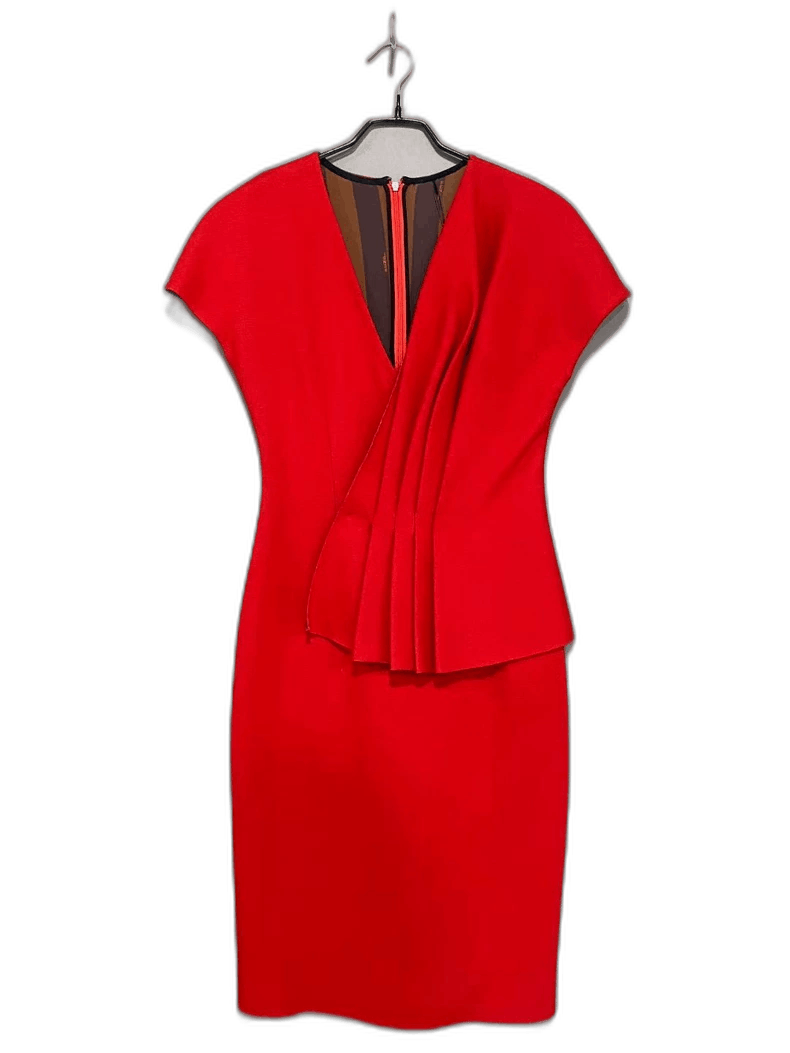 Fendi Red Sleeveless Dress by Fendi Size US 38 / EU 54 - 1 Thumbnail