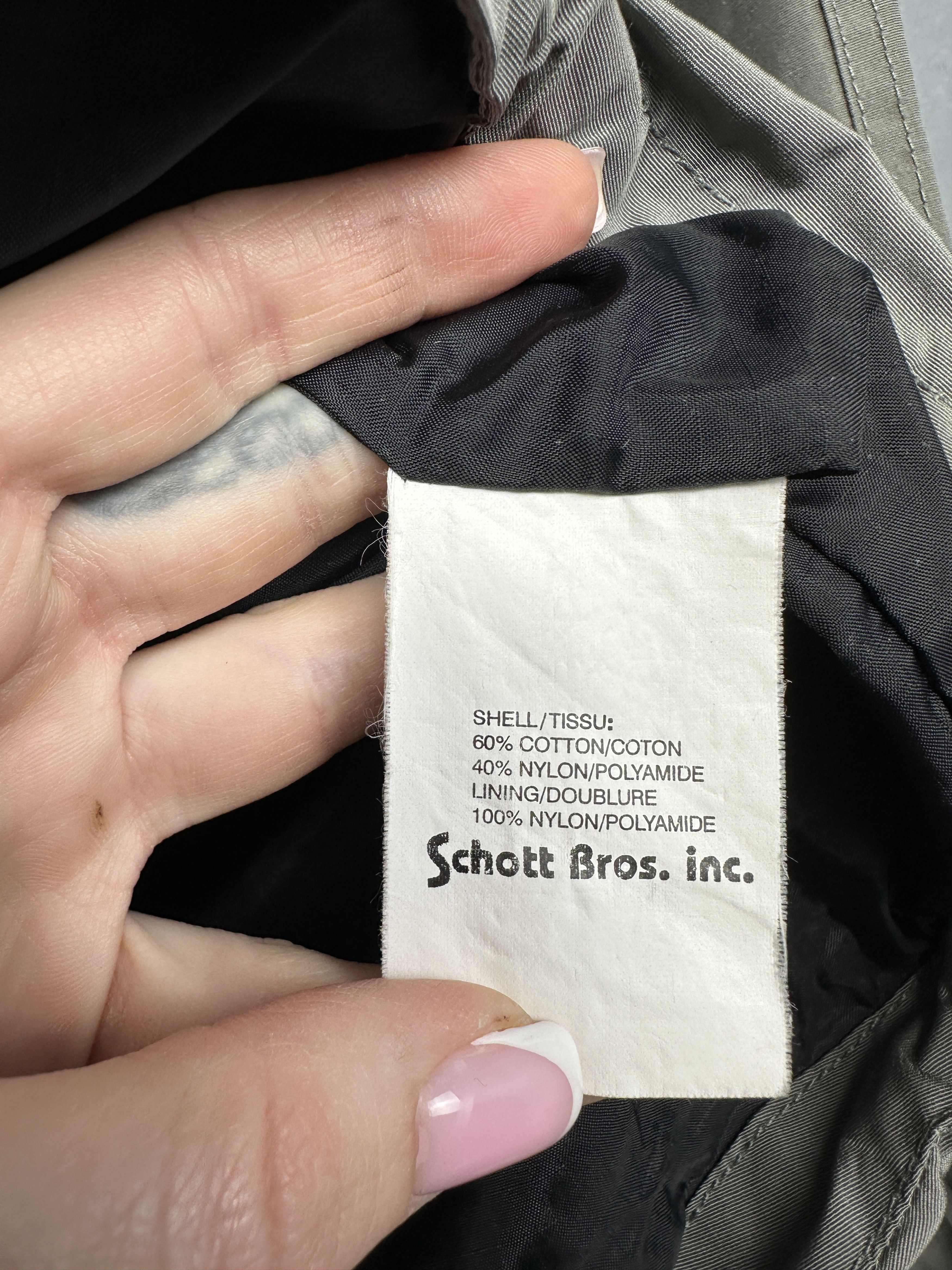 Schott Schott NYC Vintage Mens Nylon Jacket Size US L / EU 52-54 / 3 - 6 Thumbnail