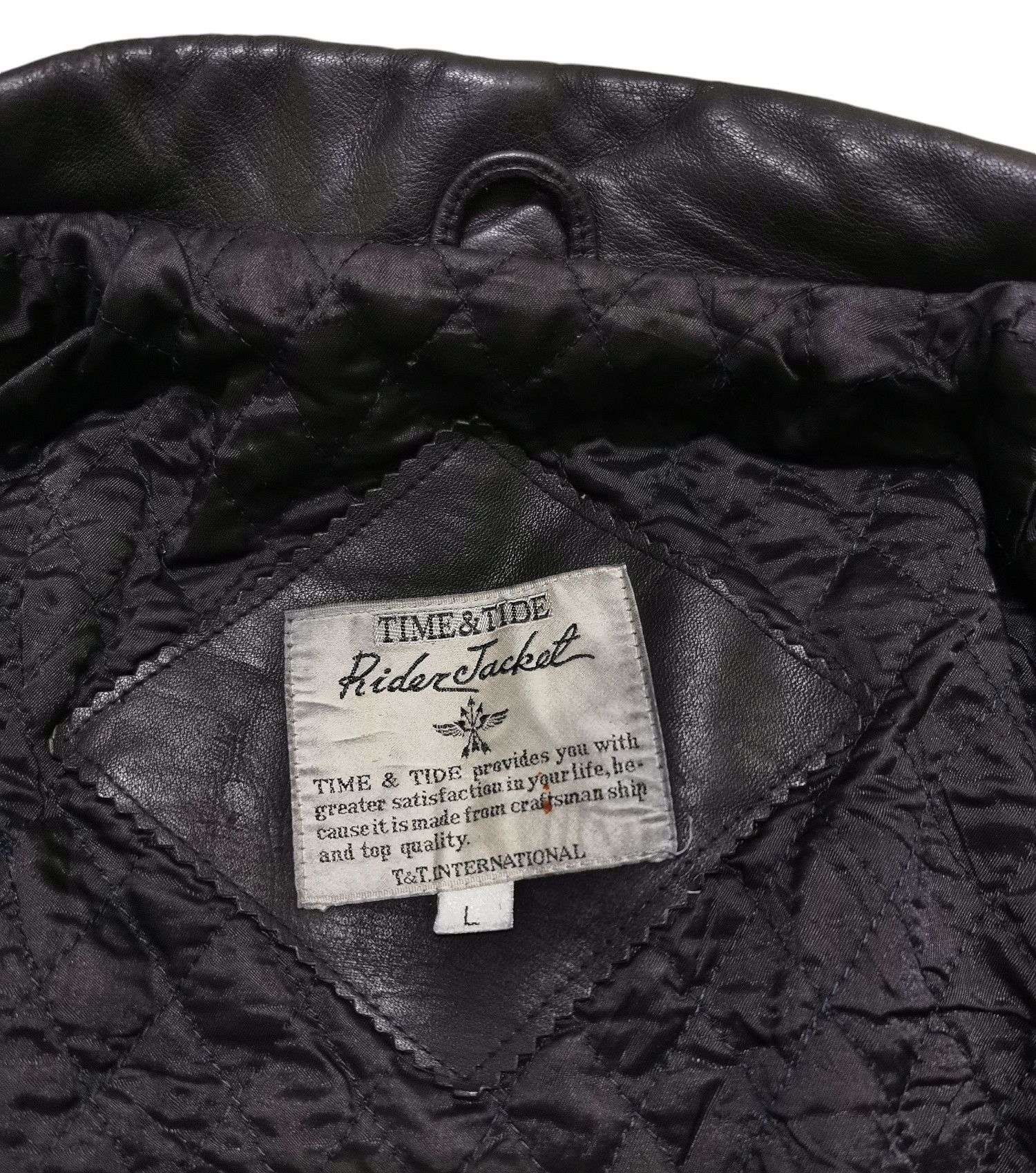 Japanese Brand Time & Tide Double Collar Leather Rider Jacket Size US M / EU 48-50 / 2 - 18 Thumbnail