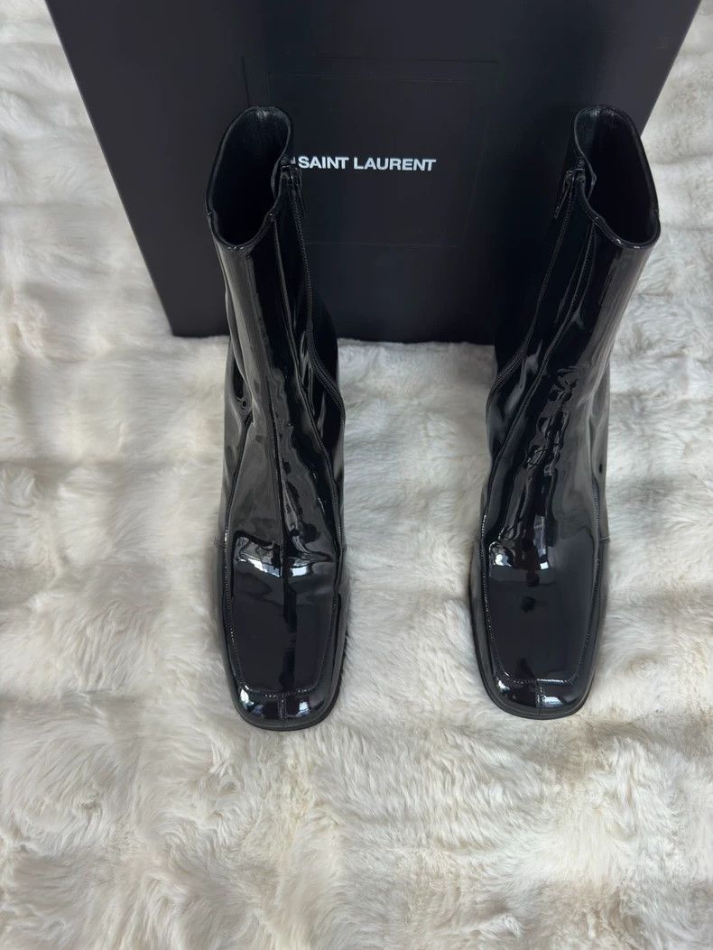 Saint Laurent Paris Saint Laurent Paris Patent leather boots Size US 10.5 / IT 40.5 - 3 Thumbnail