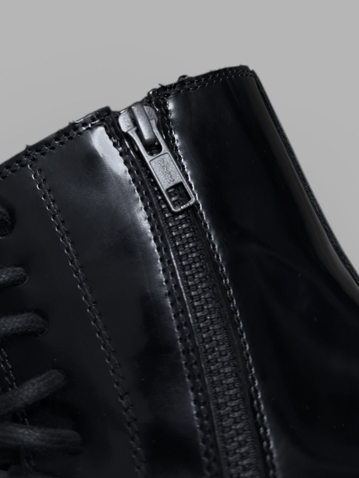 Ann Demeulemeester FW2014 Ann Demeulemeester Patent Leather Combat Biker Boots Size US 9 / EU 42 - 15 Thumbnail