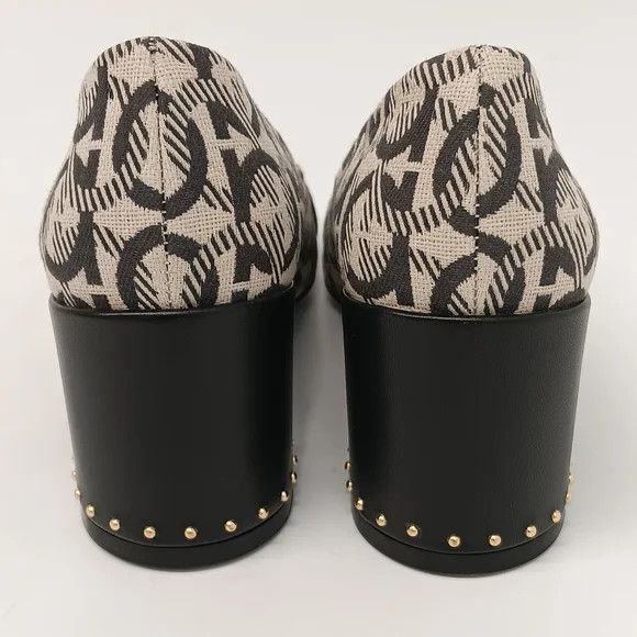 Salvatore Ferragamo Ferragamo Monochrome Canvas Garda Gancini Pumps- Size 6 Size US 6 / IT 36 - 12 Thumbnail