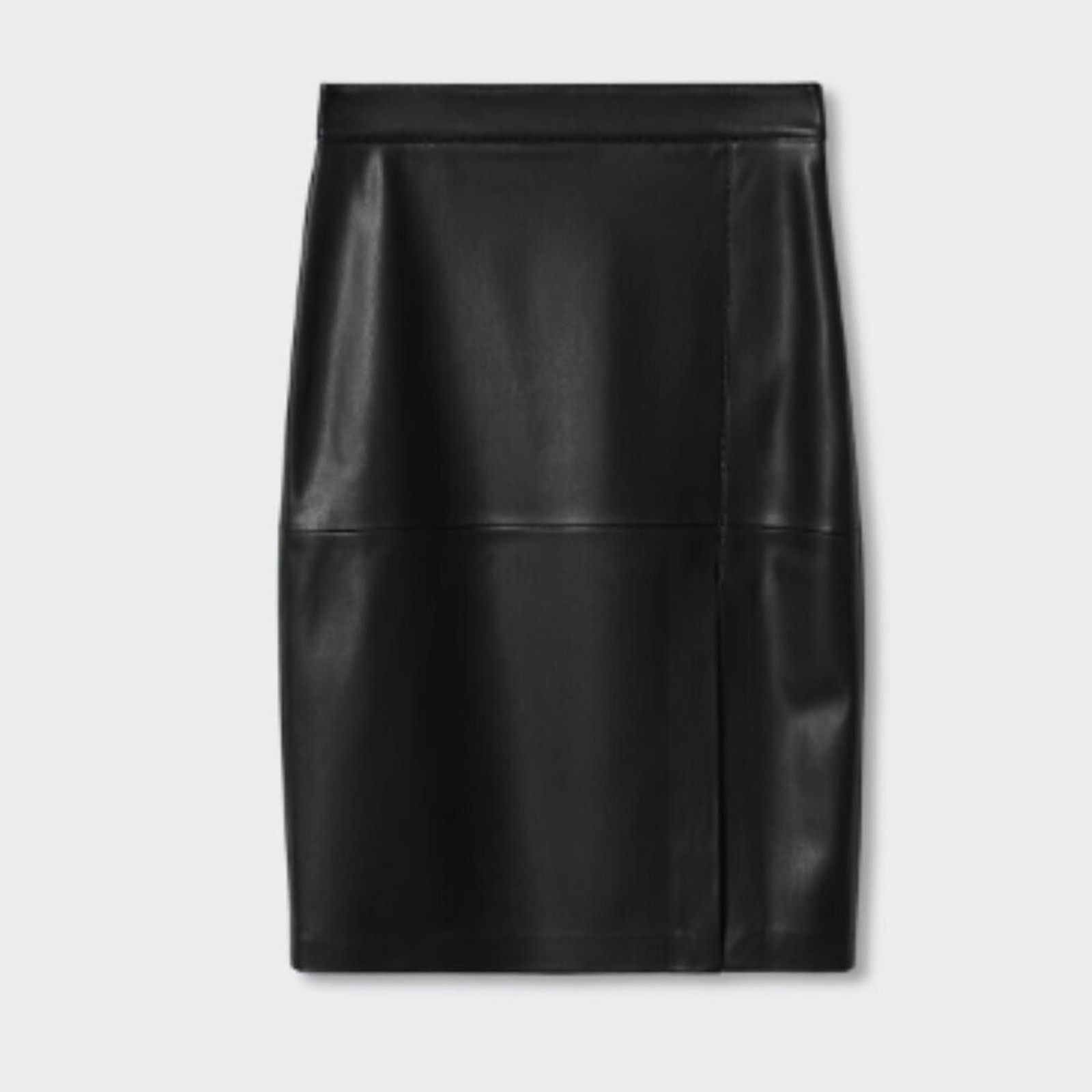 Mango Mango Faux Leather Black Pencil Skirt NWT Size 12 Size 34" / US 12 / IT 48 - 1 Thumbnail