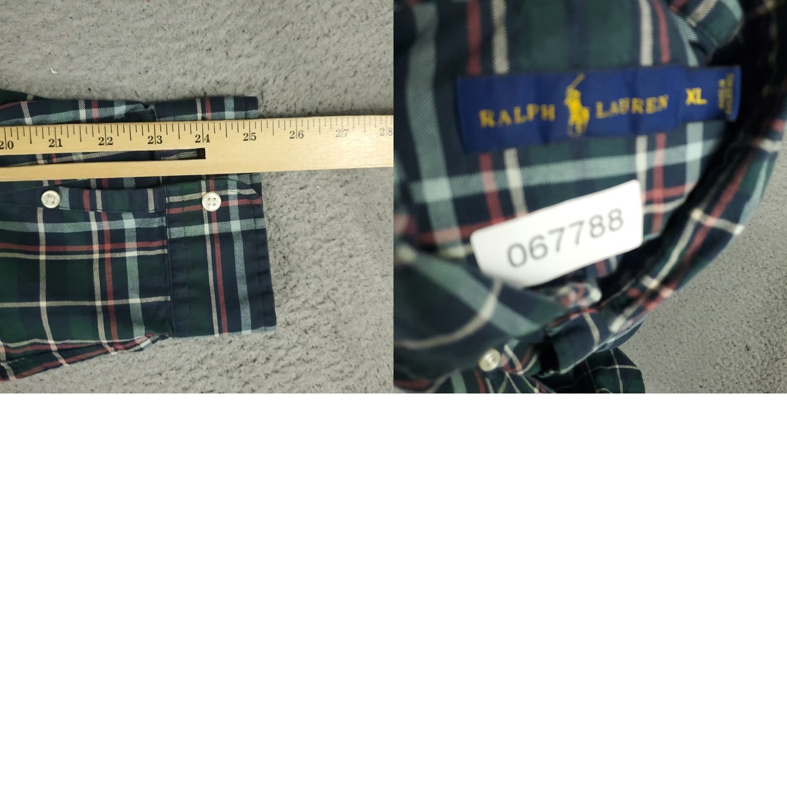 Ralph Lauren Ralph Lauren Shirt Mens XL Green Blue Plaid Button-Up Long Sleeve Casual Business Formal Workwear Size US XL / EU 56 / 4 - 8 Thumbnail