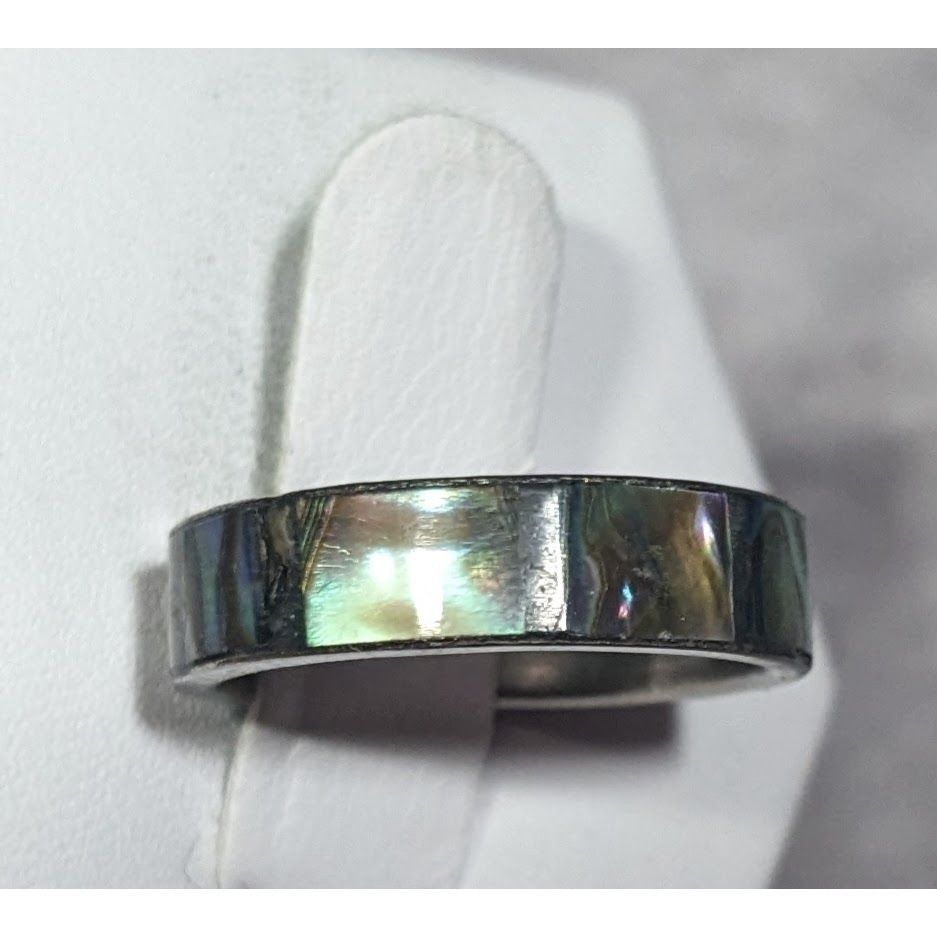Other Vintage Silver Tone Shell Inlay Ring Size 4 3/4 Size ONE SIZE - 7 Thumbnail