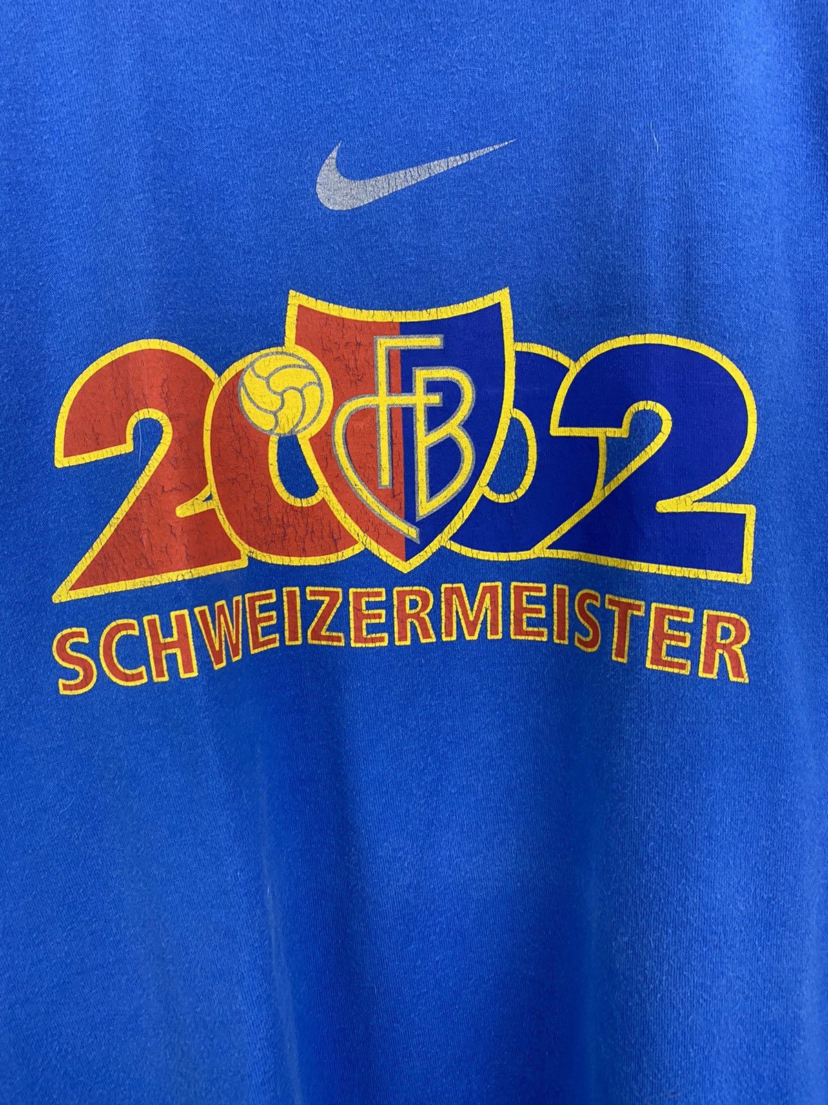 Nike 🇨🇭 Vintage 2002 Nike Basel Football Jersey T-Shirt rare Y2K Size US XL / EU 56 / 4 - 4 Thumbnail