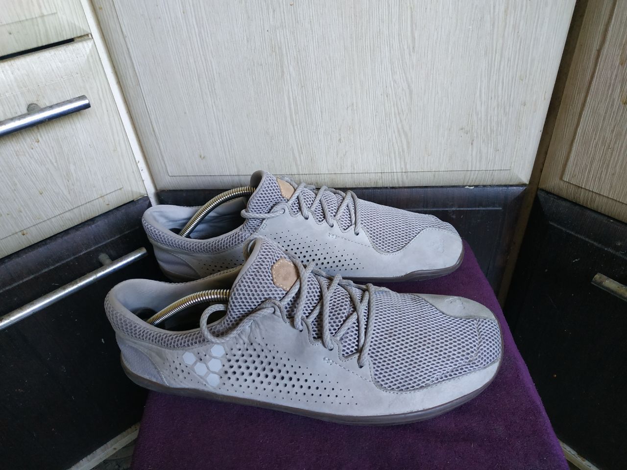 Vivobarefoot Vivobarefoot Primus Trio Grey Leather Mesh Shoes EU 45 US 12 Size US 12 / EU 45 - 25 Thumbnail