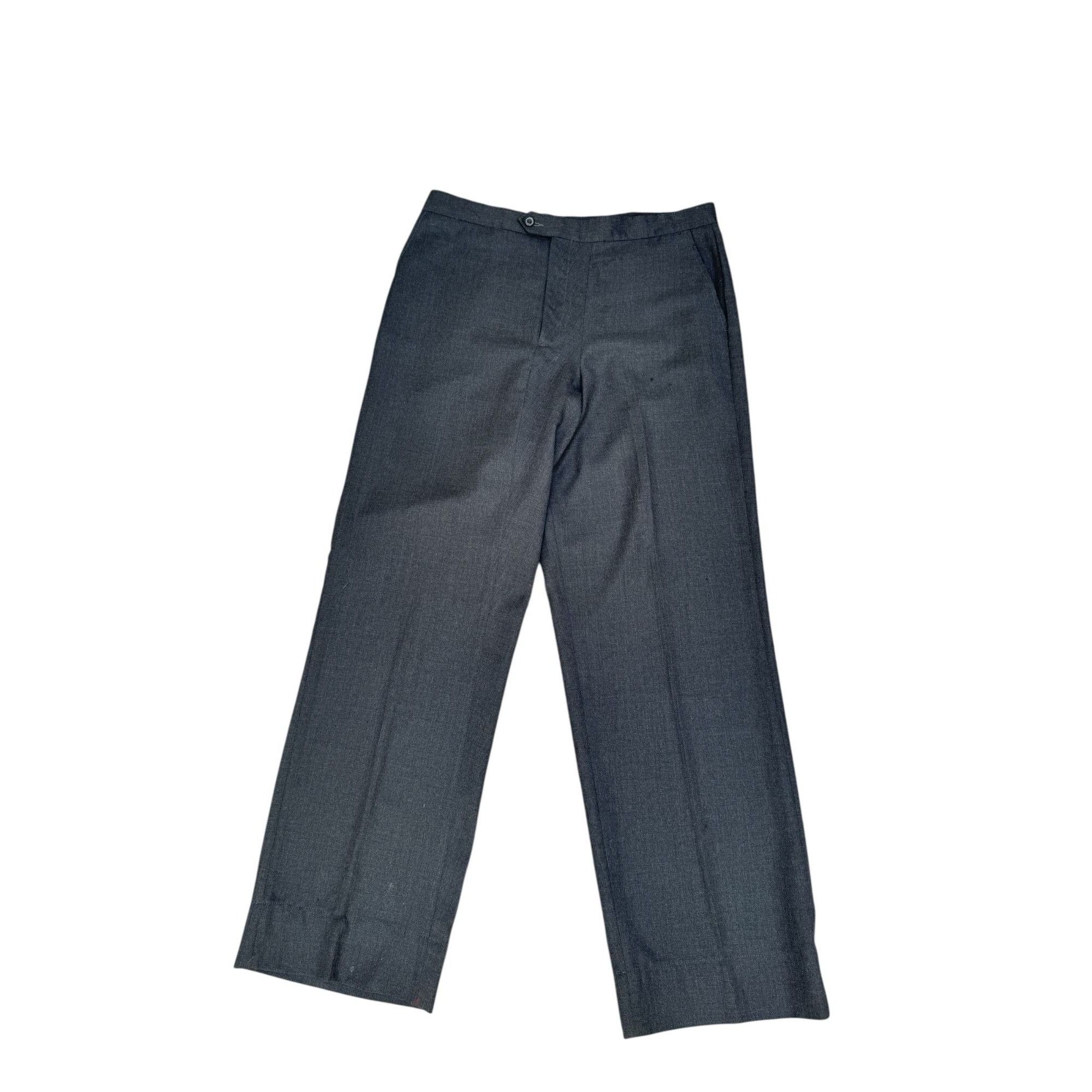 Maison Margiela Fall/Winter 2000 Grey Wool Asymmetric Trousers Size 32" / US 10 / IT 46 - 1 Thumbnail