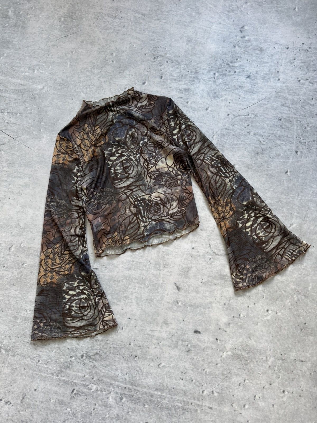 Designer Vintage Mesh Blouse Size S / US 4 / IT 40 - 1 Thumbnail