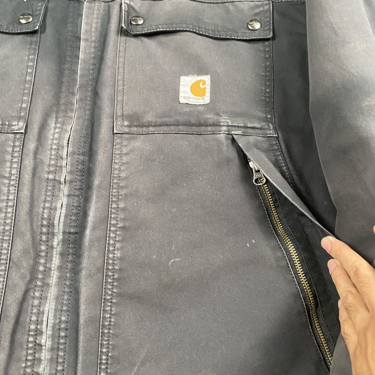 Carhartt Grail Vintage Carhartt Quick Duck Sunfaded Distressed Jacket Size US XL / EU 56 / 4 - 8 Thumbnail