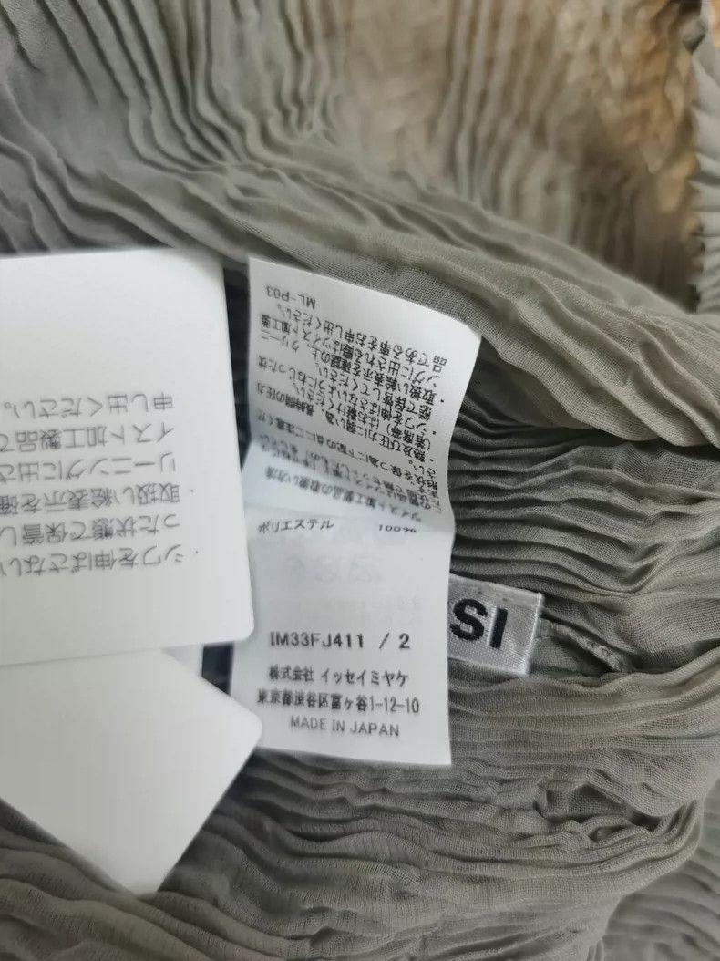 Issey Miyake Issey Miyake size:2 Grey willow-striped pleated high-necke Size XS / US 0-2 / IT 36-38 - 4 Thumbnail