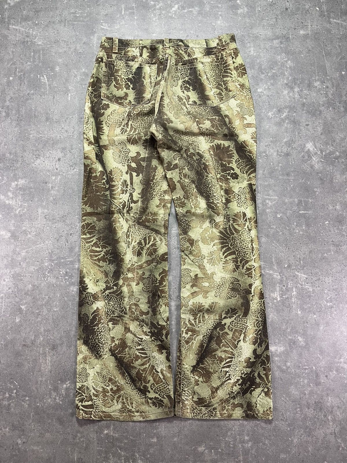 Roberto Cavalli Ornament Printed Flared Denim Jeans M 32