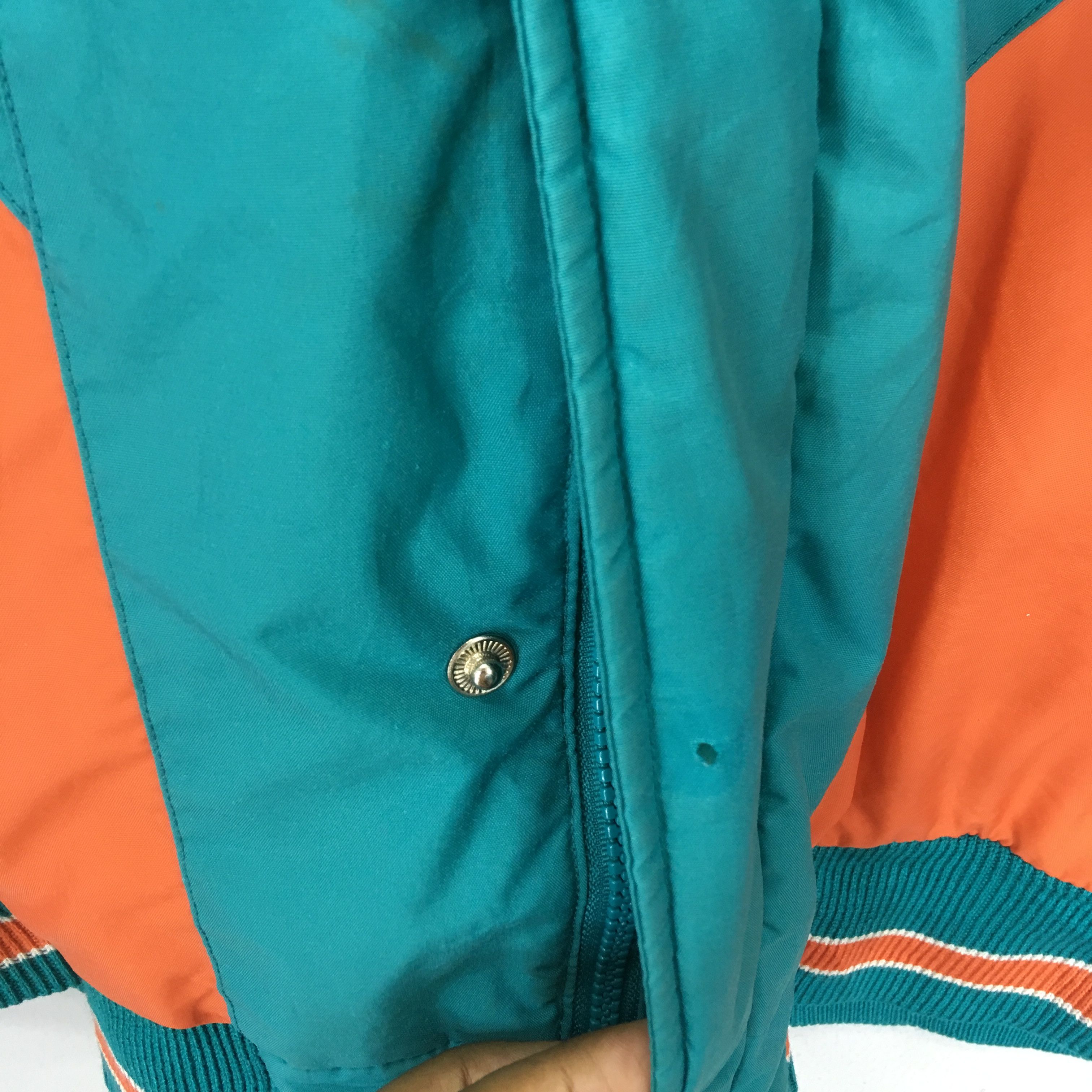NFL Vintage 90's Miami Dolphins NFL Football Bomber Jacket Size US L / EU 52-54 / 3 - 6 Thumbnail