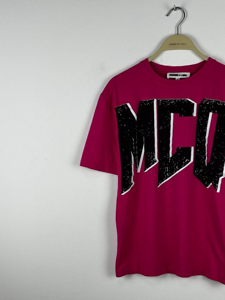 Alexander McQueen × MCQ Alexander Mcquine MCQ Pink Big Logo T Shirt Size S / US 4 / IT 40 - 2 Thumbnail