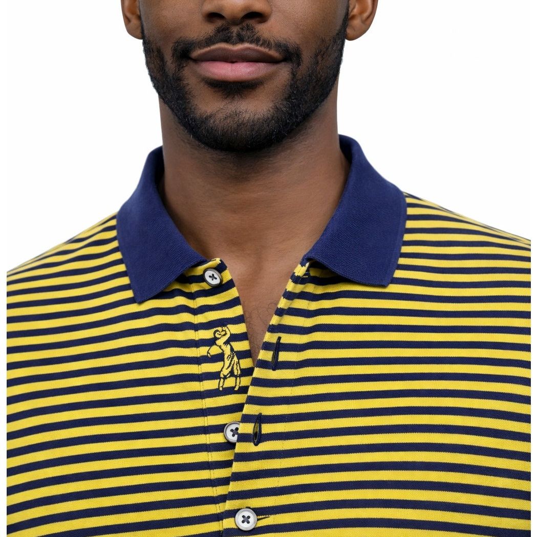 Bobby Jones Bobby Jones Polo Peruvian Pima Cotton Golfer Placket Striped Size US M / EU 48-50 / 2 - 1 Thumbnail