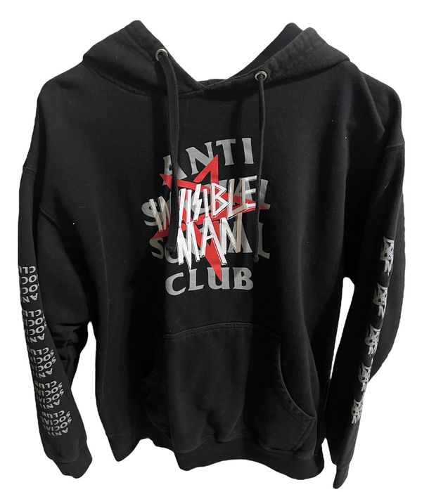 Anti social social shop club invisible man hoodie