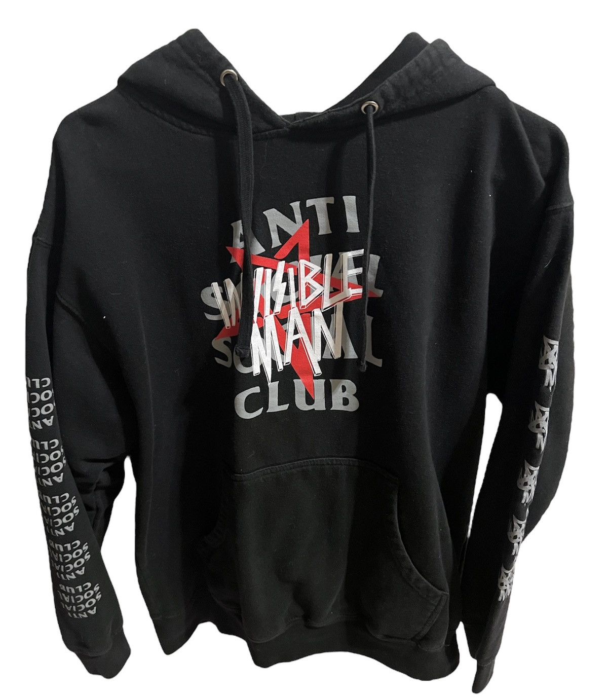 image of Anti Social Social Club X Invisible Man Hoodie in Black, Men's (Size Medium)