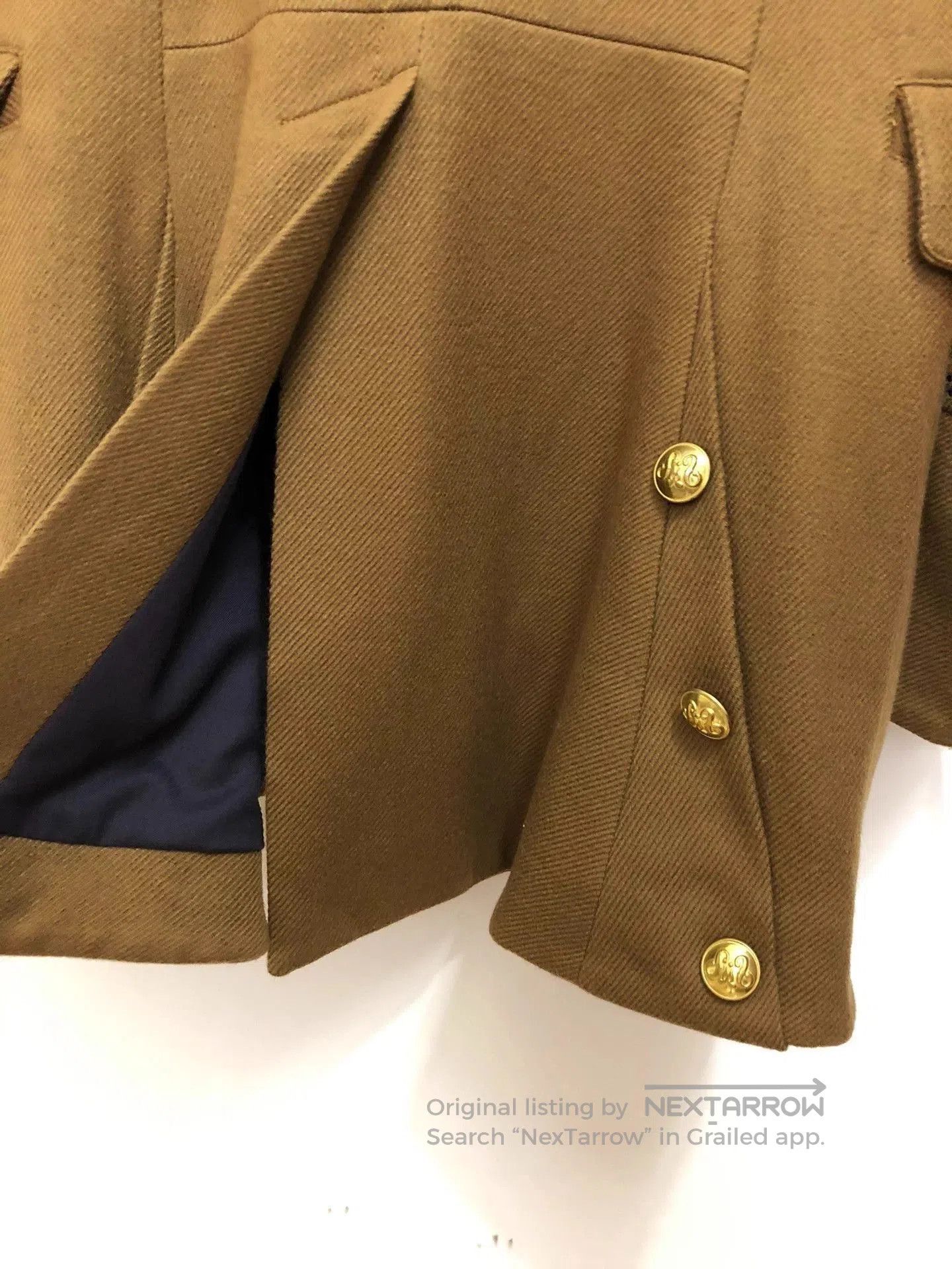 Takahiromiyashita The Soloist. Brown Fur Collar Button-Up Coat Size S. Size US S / EU 44-46 / 1 - 8 Thumbnail