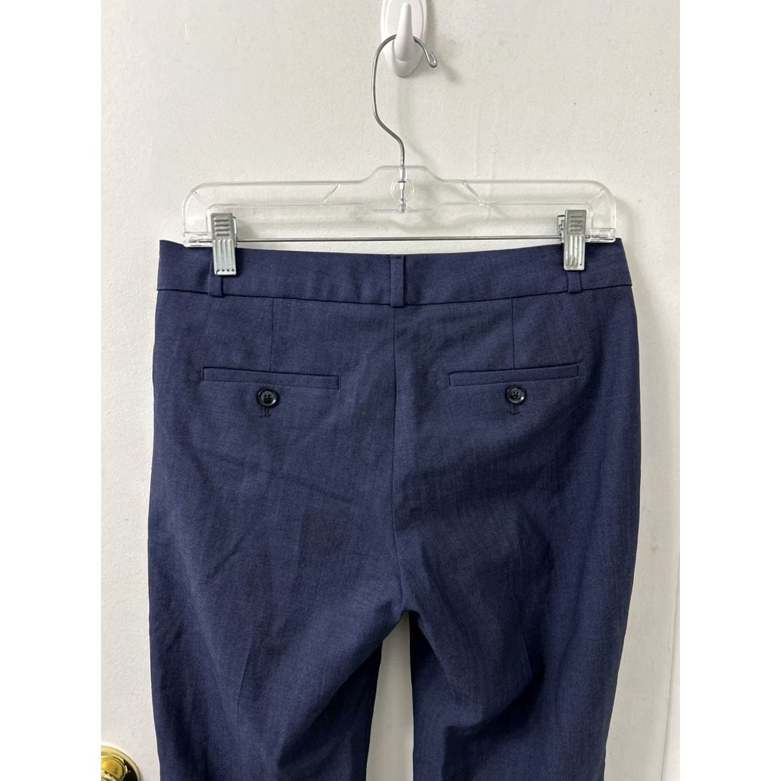 Banana Republic Banana Republic Avery Dress Pants Womens Size 2 Navy Blue 95% Wool Stretch Straight Front Pockets Dry Clean Only Modern Classic Office Workwear Formal Size 26" / US 2 / IT 38 - 7 Thumbnail