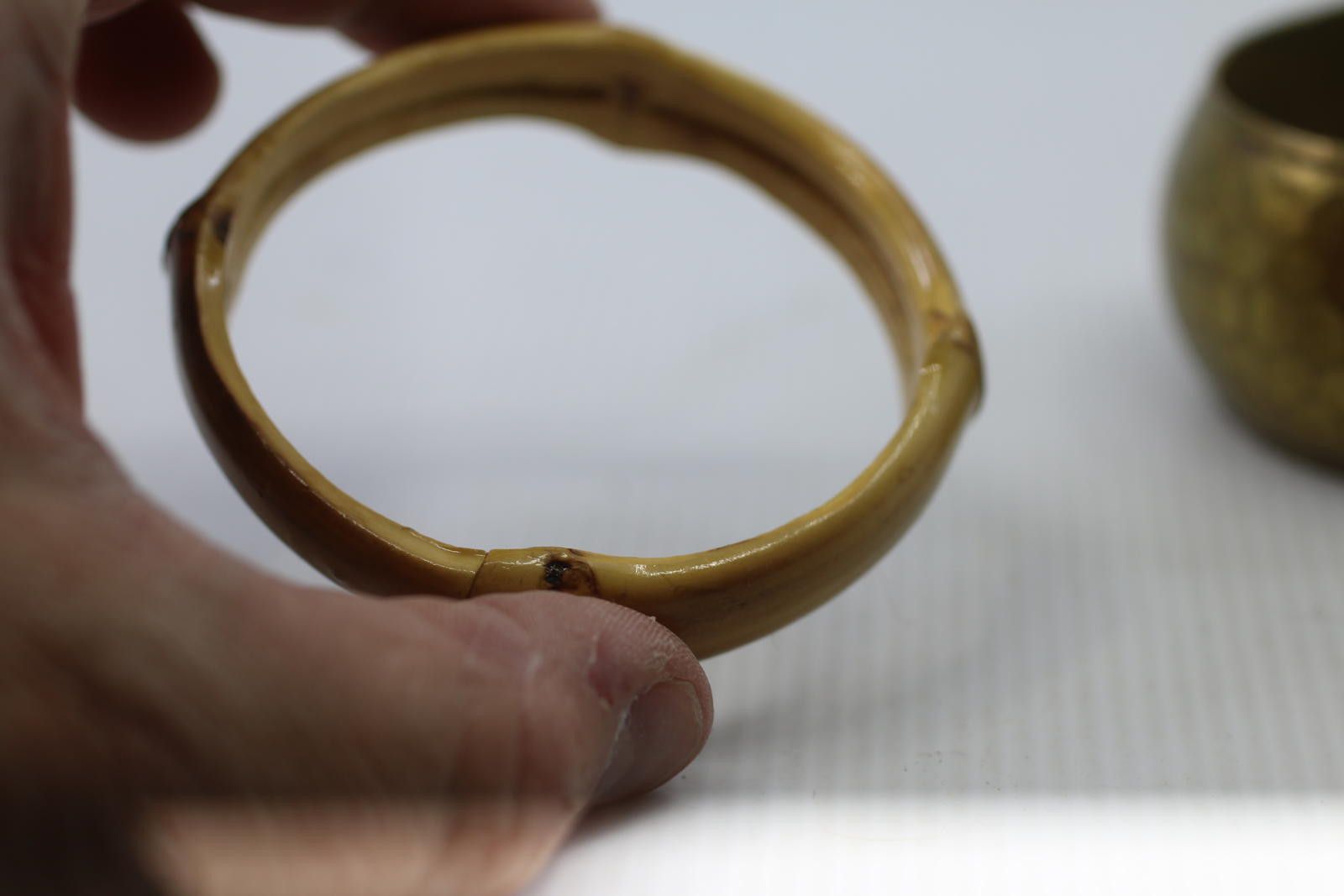 The Unbranded Brand Vintage Faux Bamboo Bangle Bracelet 70s Boho Jewelery Size ONE SIZE - 4 Thumbnail