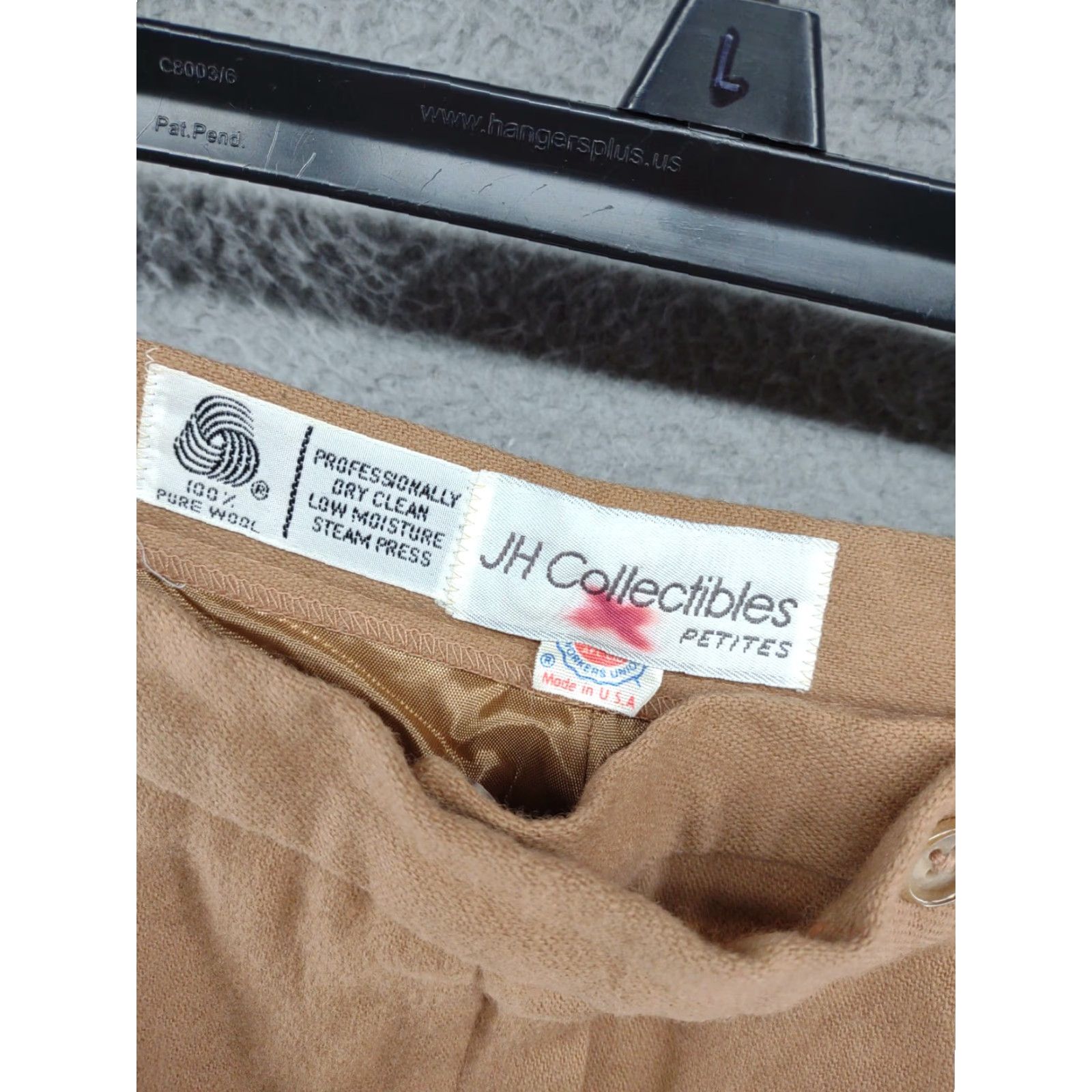 Vintage VTG JH Collectibles Wool Women's Pleated Union Made Dress Pants Measure 26x27 Size 34" / US 12 / IT 48 - 4 Thumbnail