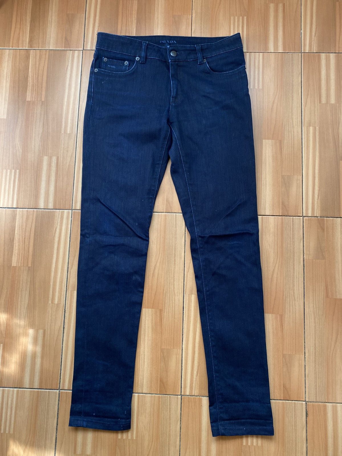 Prada PRADA Contour Fit Dark Blue Stretch Jeans Size 27 Size 27" / US 4 / IT 40 - 1 Thumbnail