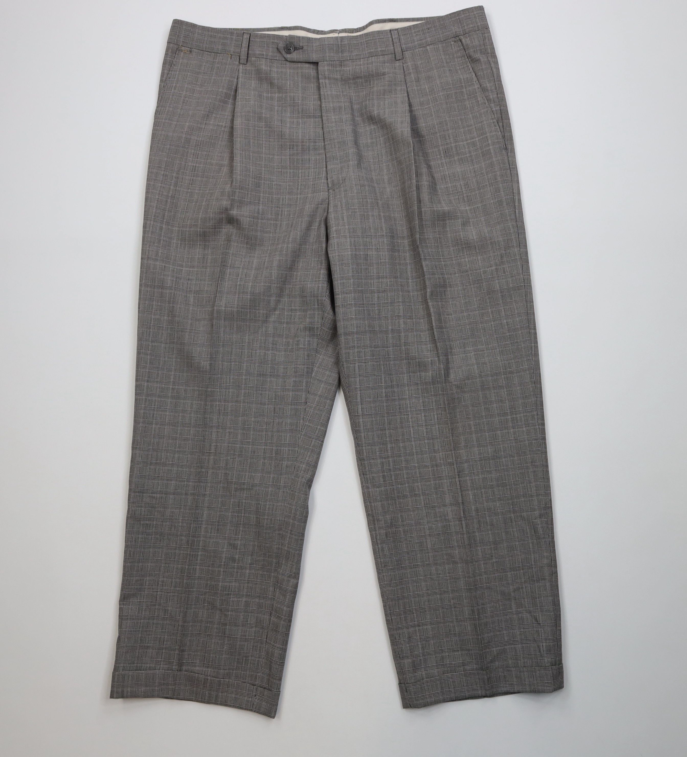 Vintage Vintage 90s Streetwear Wide Leg Chino Pants Houndstooth Size US 36 / EU 52 - 1 Thumbnail