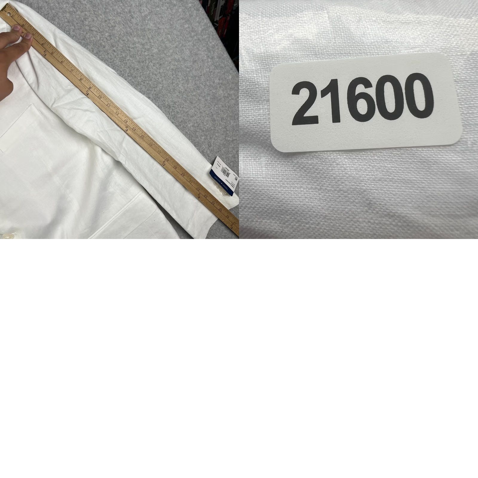 Tommy Hilfiger Tommy Hilfiger Sport Coat Blazer 46R Mens White Jacket NWT Linen Conrad Size 46R - 8 Thumbnail