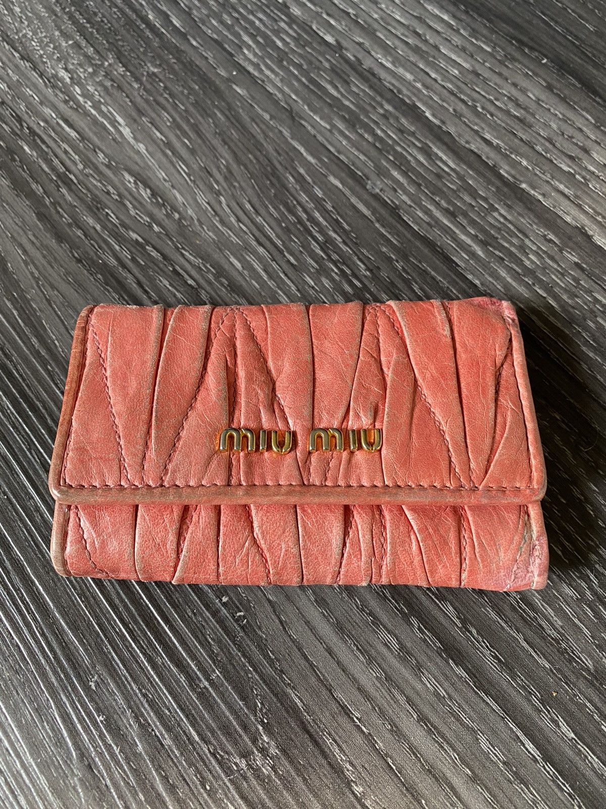 小物 miumiu archive key case Miu Miu Tan Key Pouch – Into Her Wardrobe