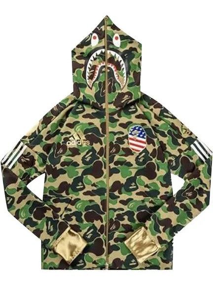 Adidas × Bape Bape x Adidas SB Shark Hoodie Size US L / EU 52-54 / 3 - 1 Thumbnail