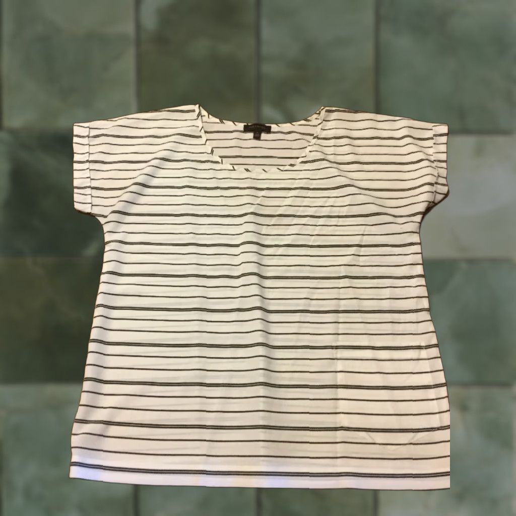 Vintage The Limited Womens Top Blouse with Low Front Pocket Black White Stripe Size M / US 6-8 / IT 42-44 - 1 Thumbnail