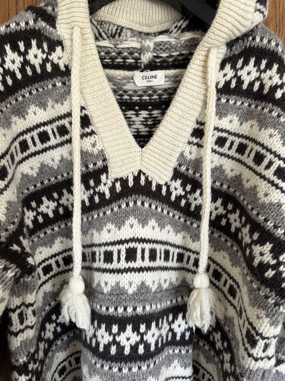 Celine FW21 $1350 OVERSIZED SHETLAND BAJA PULLOVER Hoodie Hedi M Size US M / EU 48-50 / 2 - 21 Thumbnail