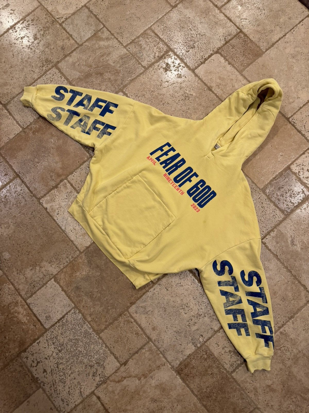 Fear of God × RRR-123 Fear of God x RRR-123 STAFF Hollywood Bowl Yellow Hoodie Size US S / EU 44-46 / 1 - 5 Thumbnail