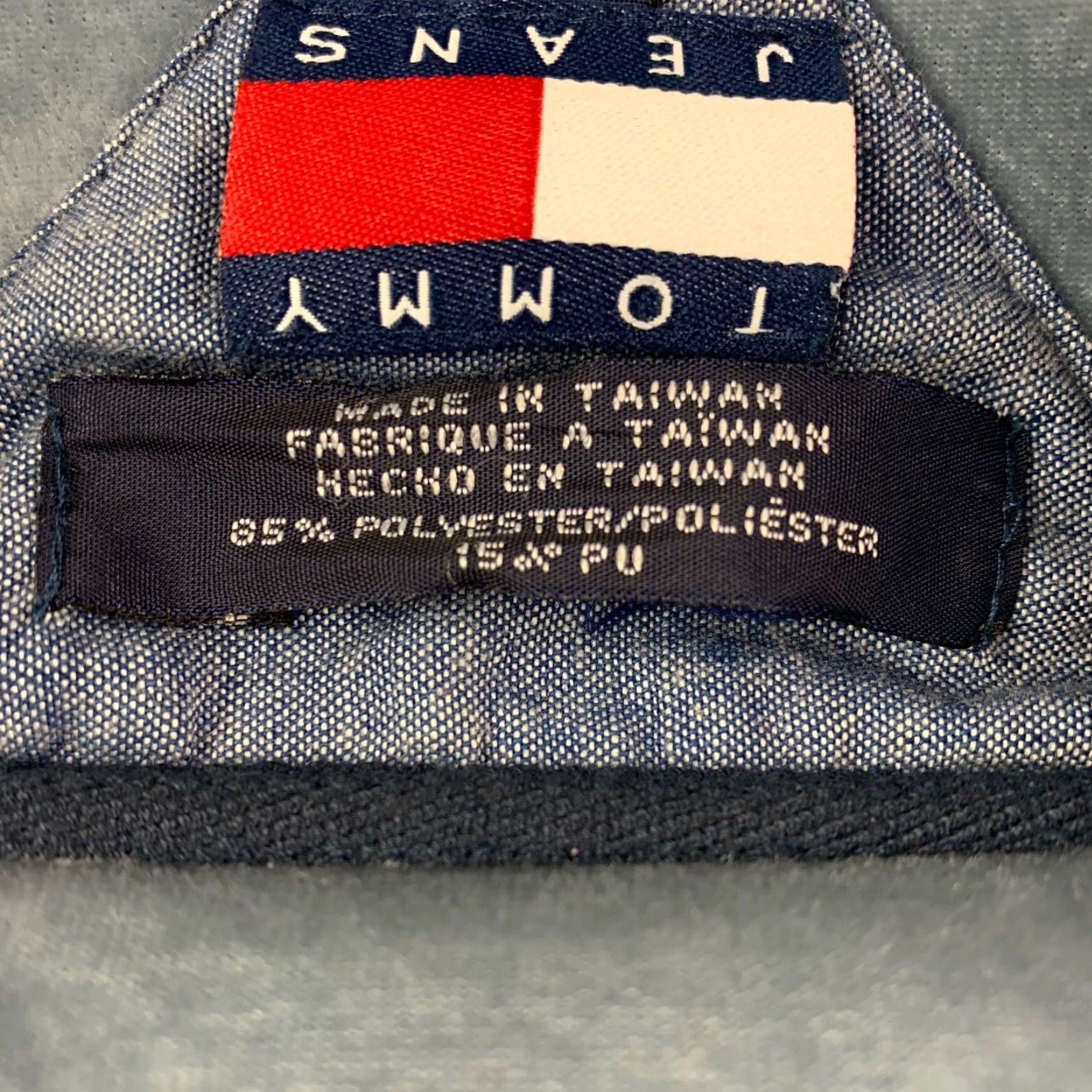 Tommy Hilfiger VTG Tommy Hilfiger Jeans Men’s Fleece Cargo Jacket Hooded Full Zip Blue Medium Size US 31 - 4 Thumbnail
