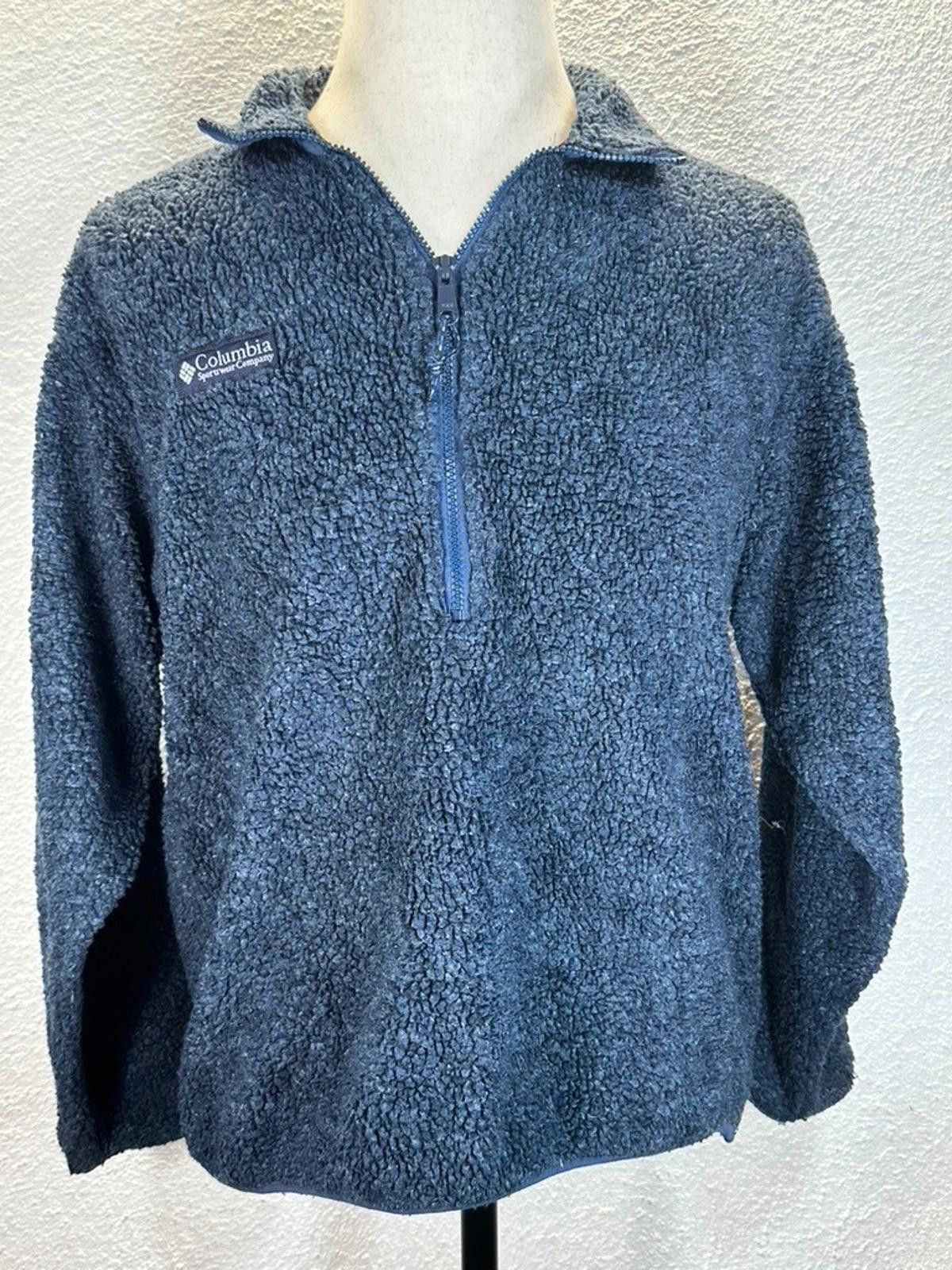Columbia Columbia Half Zip Pullover Fleece Blue Mens Small Size US S / EU 44-46 / 1 - 1 Thumbnail