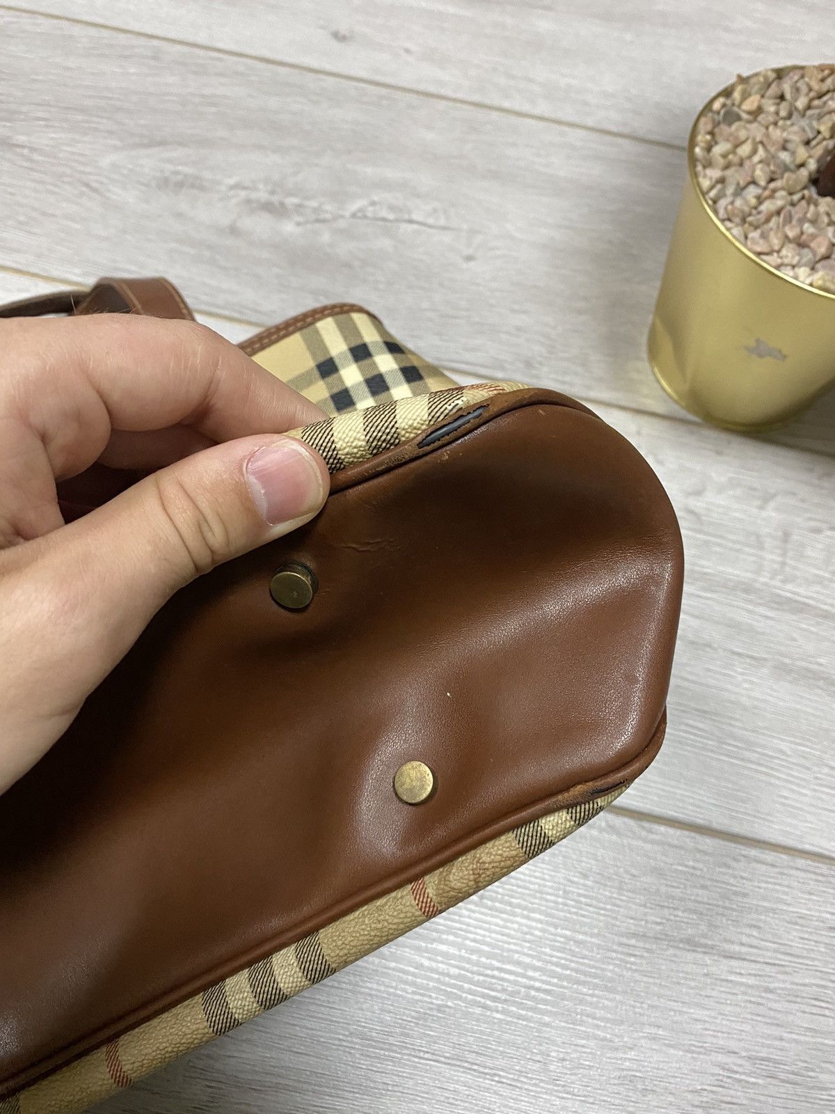 Burberry Burberry vintage nova check leather canvas bag Size ONE SIZE - 16 Thumbnail