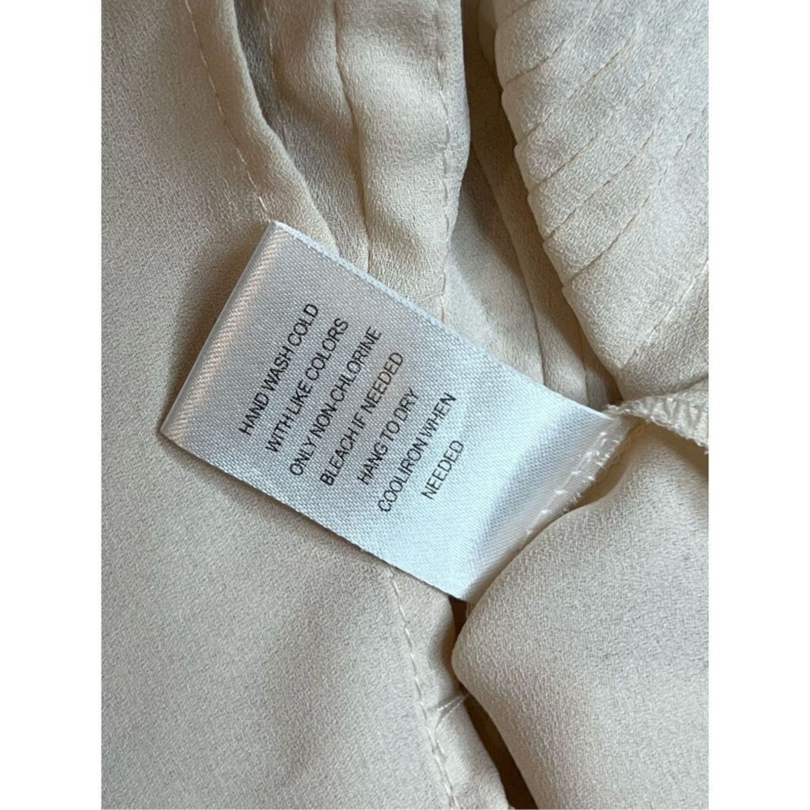 Other Daniel Rainn Sheer Pleated Cream Blouse MEDIUM Cottage Size M / US 6-8 / IT 42-44 - 11 Thumbnail