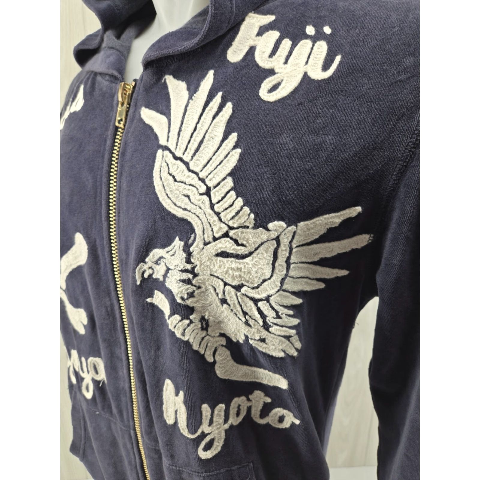 Iro IRO Ochi Jacket Sweatshirt Blue Mens Large Full Zip Hoodie Polyester Size US L / EU 52-54 / 3 - 5 Thumbnail