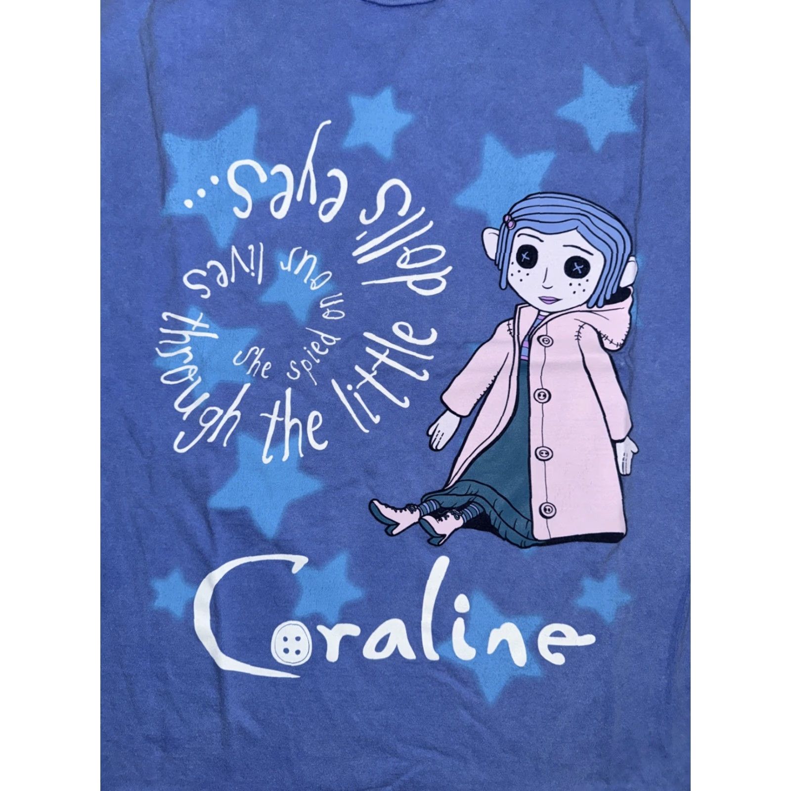 Lakai VINTAGE Laika x Coraline Movie Graphic T-Shirt Men’s XXL Blue Coraline Graphic Print 2009 Stop Motion Mens XXL Shirt Size US XXL / EU 58 / 5 - 2 Thumbnail