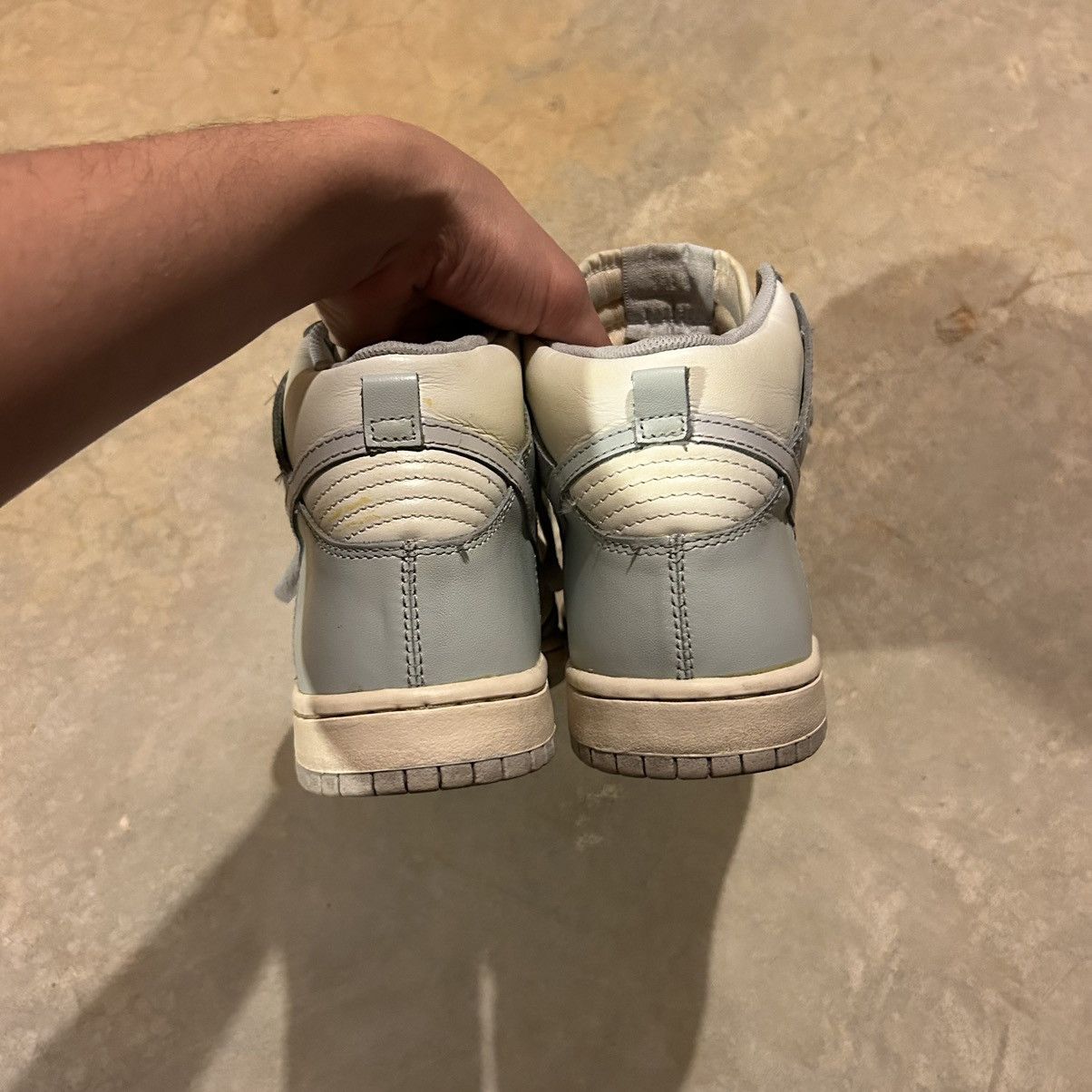 Nike × Vintage Nike Dunk High Vntg Sail/Neutral Grey 2008 US 10 Size US 10 / EU 43 - 4 Thumbnail