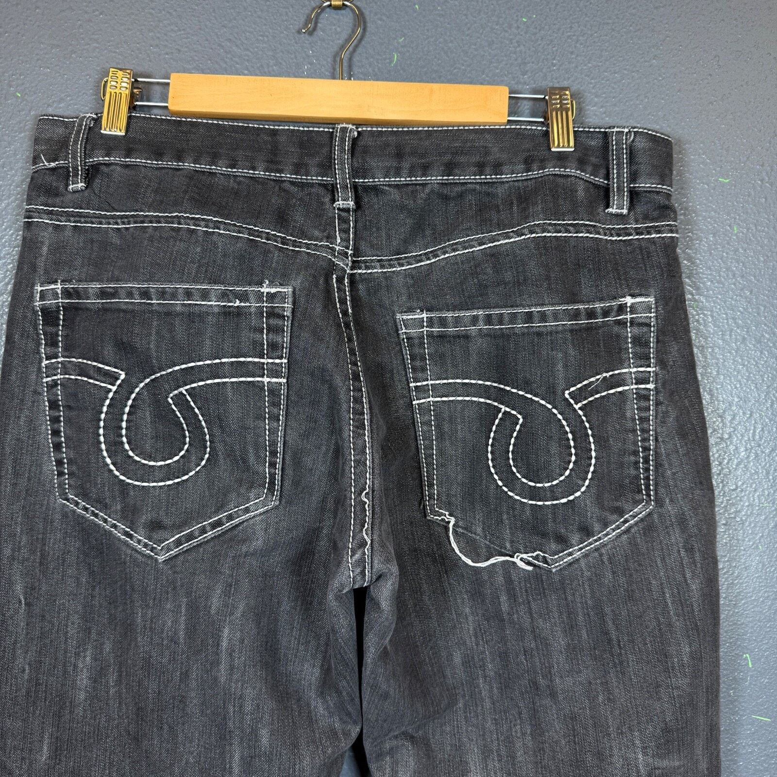 Avirex Avirex 36/34 men’s dark grey Y2K baggy vintage denim jeans Size US 36 / EU 52 - 2 Thumbnail