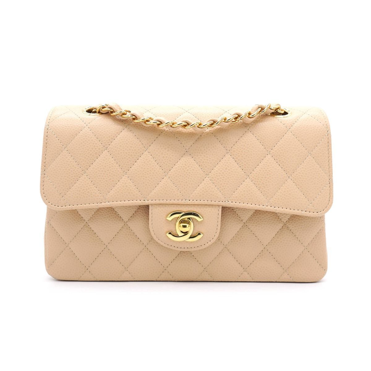 Chanel os11x0126 Size: OS / Caviar Quilted Small Double Flap Beige Size ONE SIZE - 1 Thumbnail