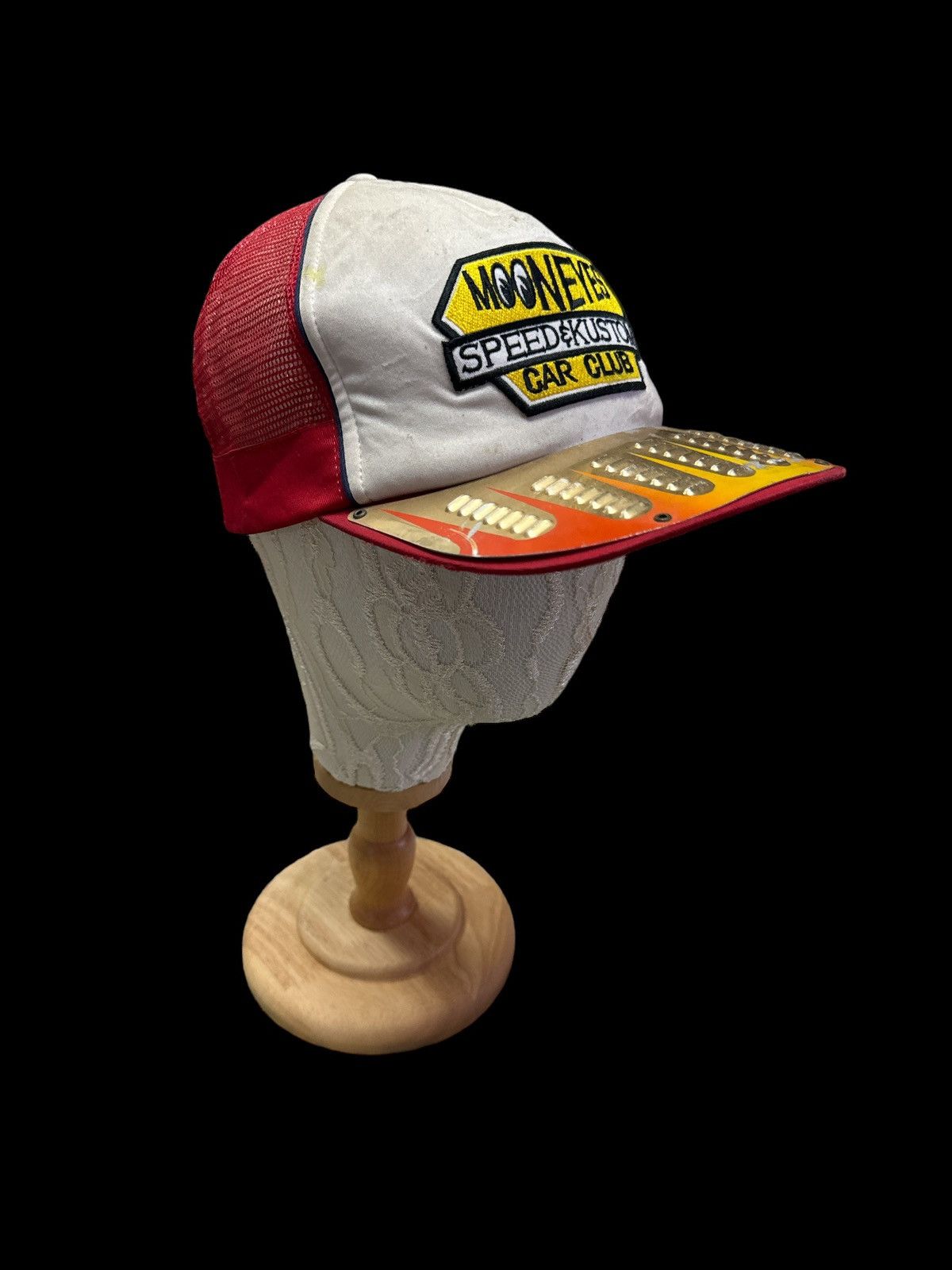 Vintage VINTAGE MOONEYES SPEED & KUSTOM CAR CLUB TRUCKER CAP HAT Size ONE SIZE - 1 Thumbnail