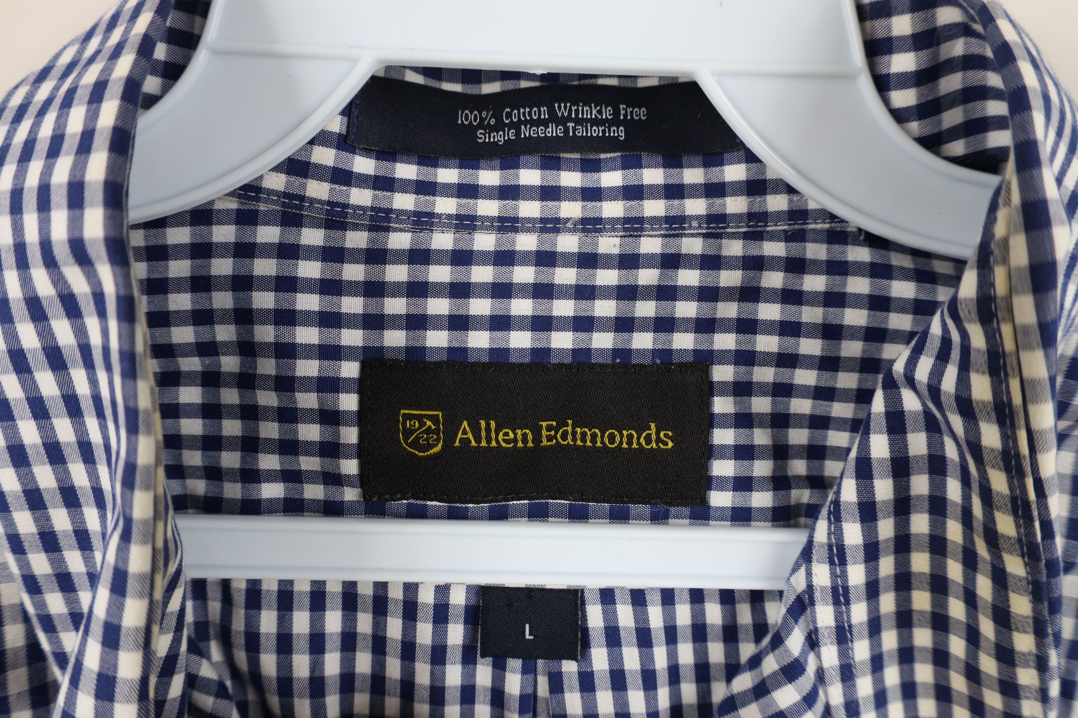 Allen Edmonds Allen Edmonds Single Needle Tailored Button Down Shirt Plaid Size US L / EU 52-54 / 3 - 10 Thumbnail